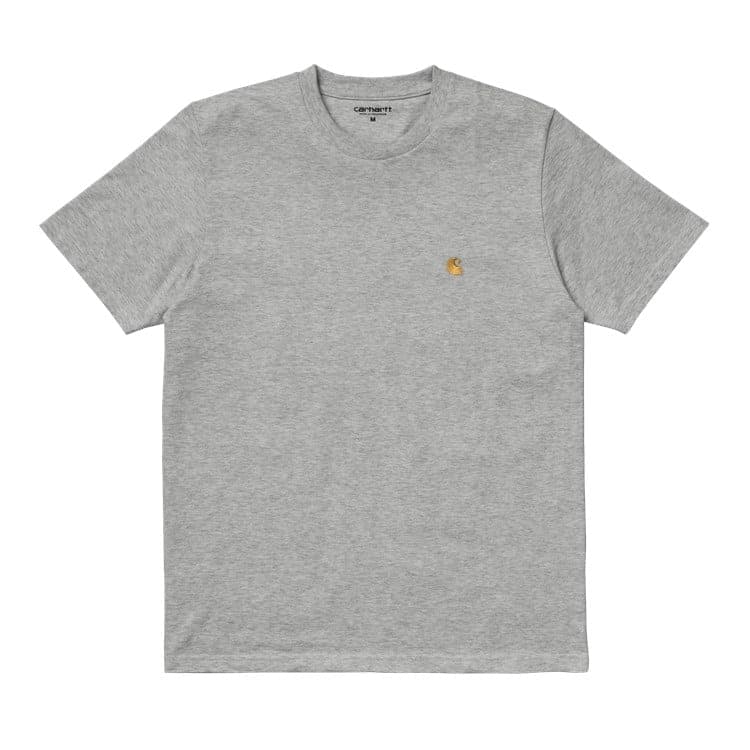 Carhartt WIP Chase T-Shirt - grey heather/gold