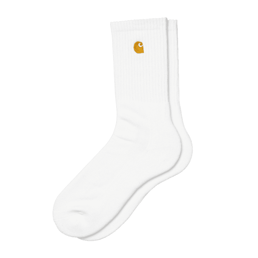 Carhartt WIP Chase Socks - white/gold