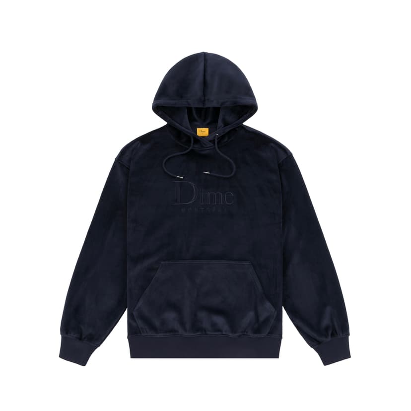 Dime Classic Velour Hoodie - navy
