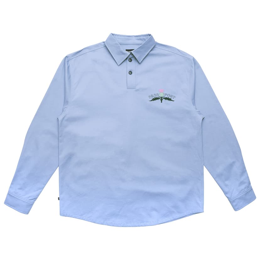 Pass~Port Thistle Embroidery Shirt LS - light blue