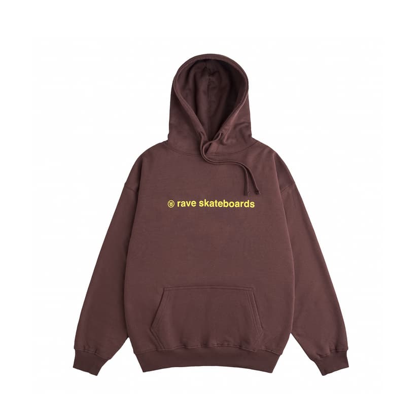 Rave Skateboards Core Logo Hoodie - dark brown