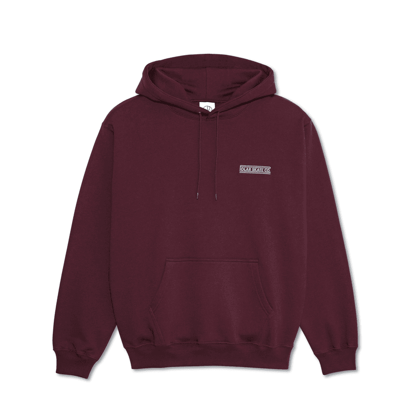 Polar Skate Co. Dave Hoodie Stretch Logo - dark wine