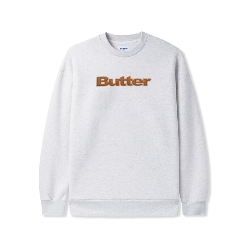 Buttergood Felt Logo Applique Crewneck - ash