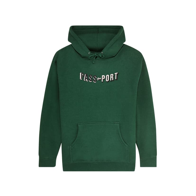 Pass~Port Sunken Embroidery Hoodie - forest green