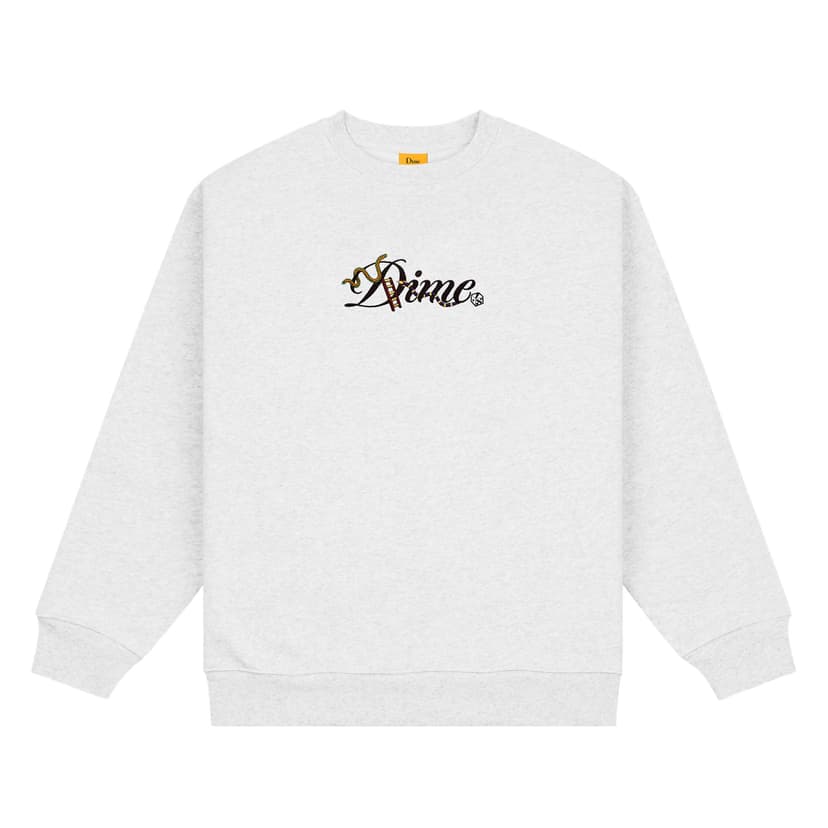 Dime Cursive Snake Crew - ash heather