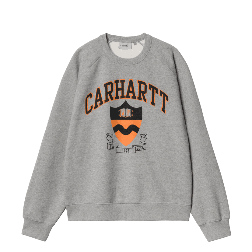 Carhartt WIP Lazy Duck Academy Sweatshirt - grey heather