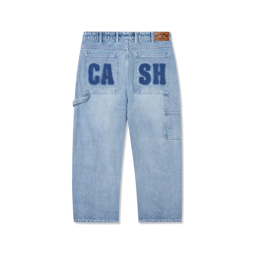 Cash Only Blockout Denim Jeans - silver indigo wash