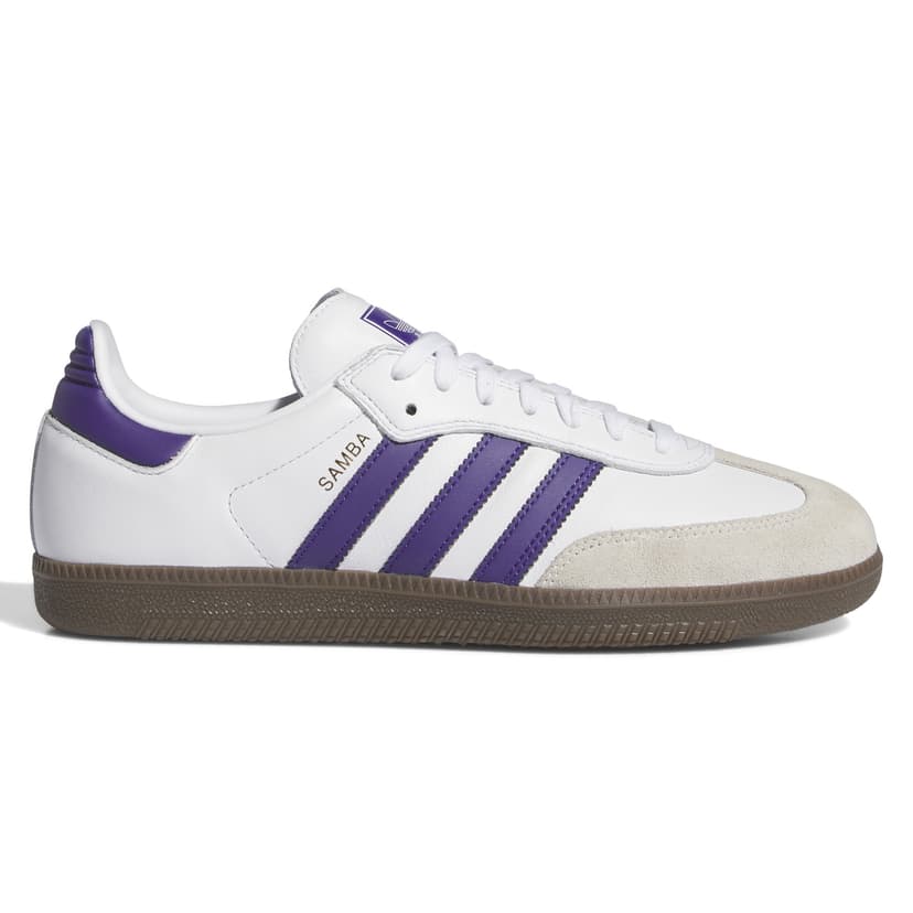 Adidas Skateboarding Samba ADV - cloud white / collegiate purple / gold metallic