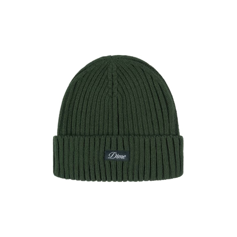 Dime Cursive Fold Beanie - forest