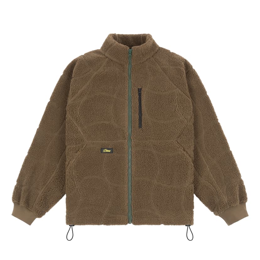 Dime Coverstitch Sherpa Fleece - military brown