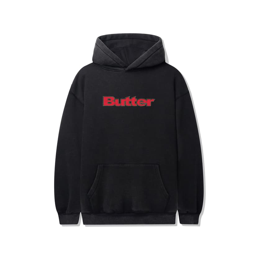 Buttergoods Nylon Logo Applique Hood - black