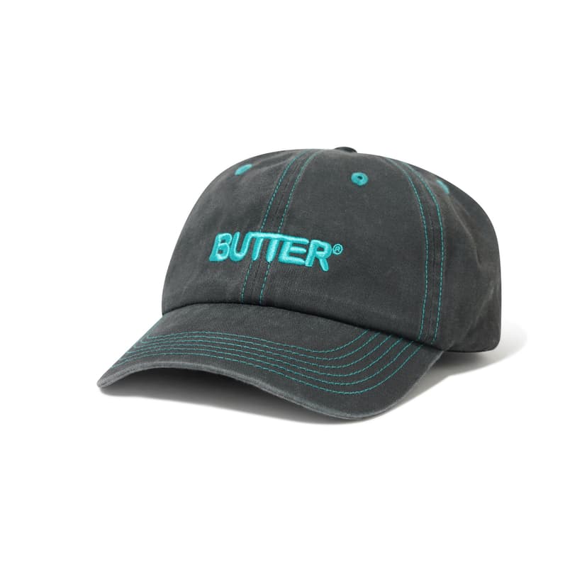 Buttergoods Rounded Logo 6 Panel Cap - black