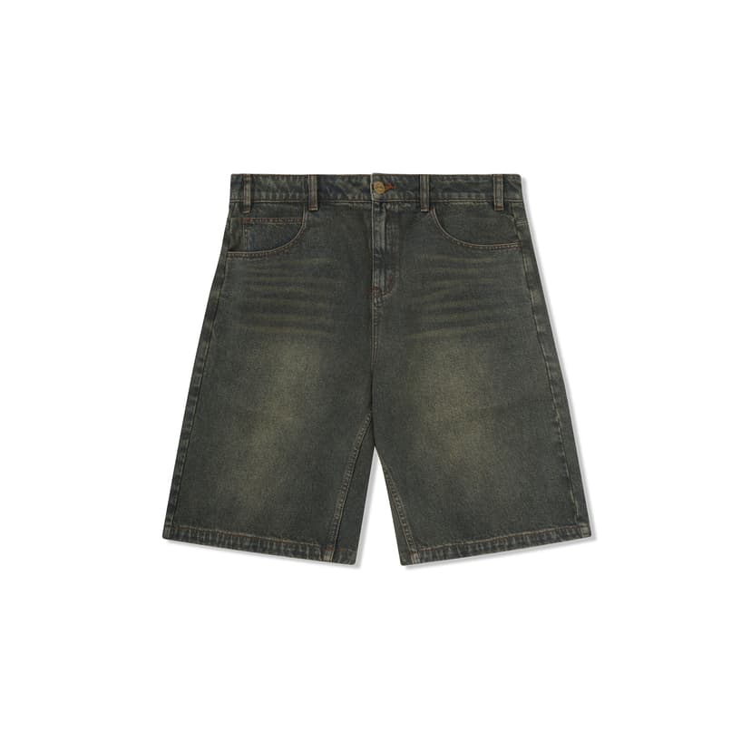 Buttergoods Warped Denim Short - dirty wash indigo