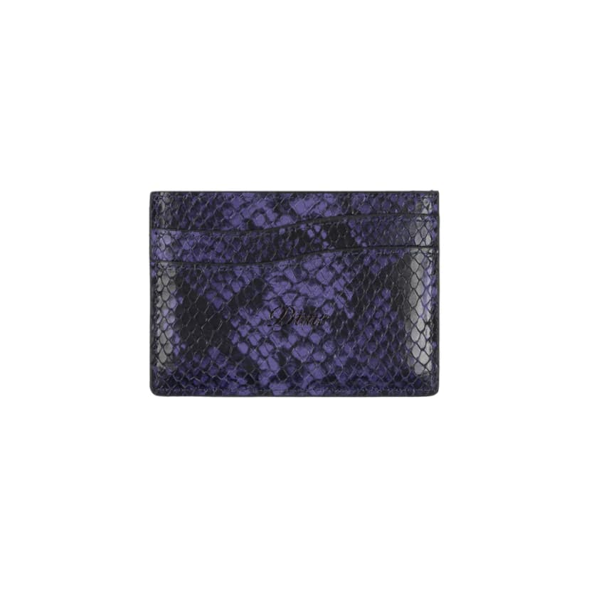 Dime Embossed Leather Cardholder - purple snake