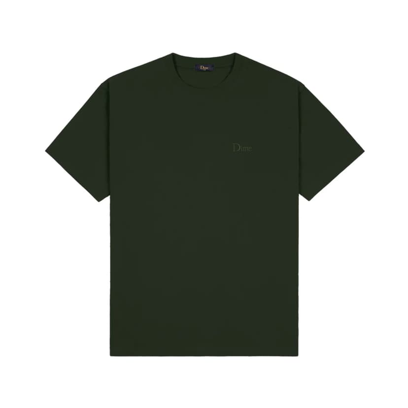 Dime Classic Small Logo Tee - forest green