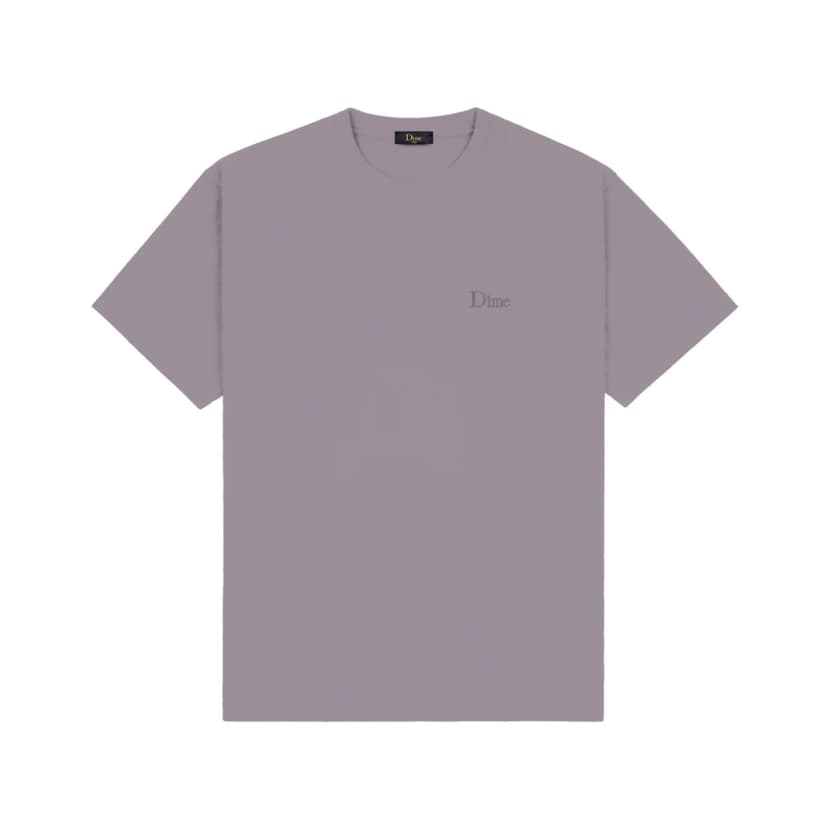 Dime Classic Small Logo Tee - plum gray