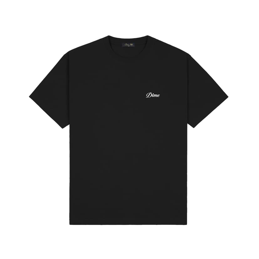 Dime Cursive Small Logo Tee - black