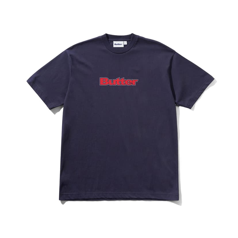Buttergoods Outline Logo Tee - navy