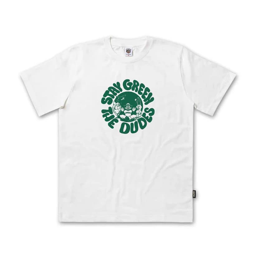 The Dudes Stay Green Tee - offwhite