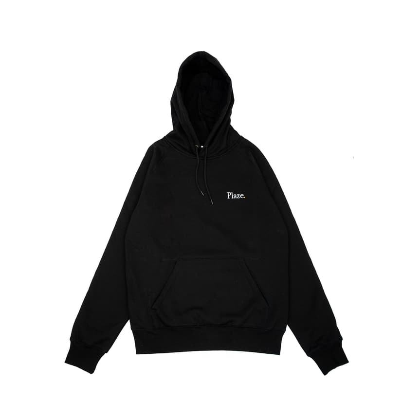 Plaze Script Logo Hoodie - black