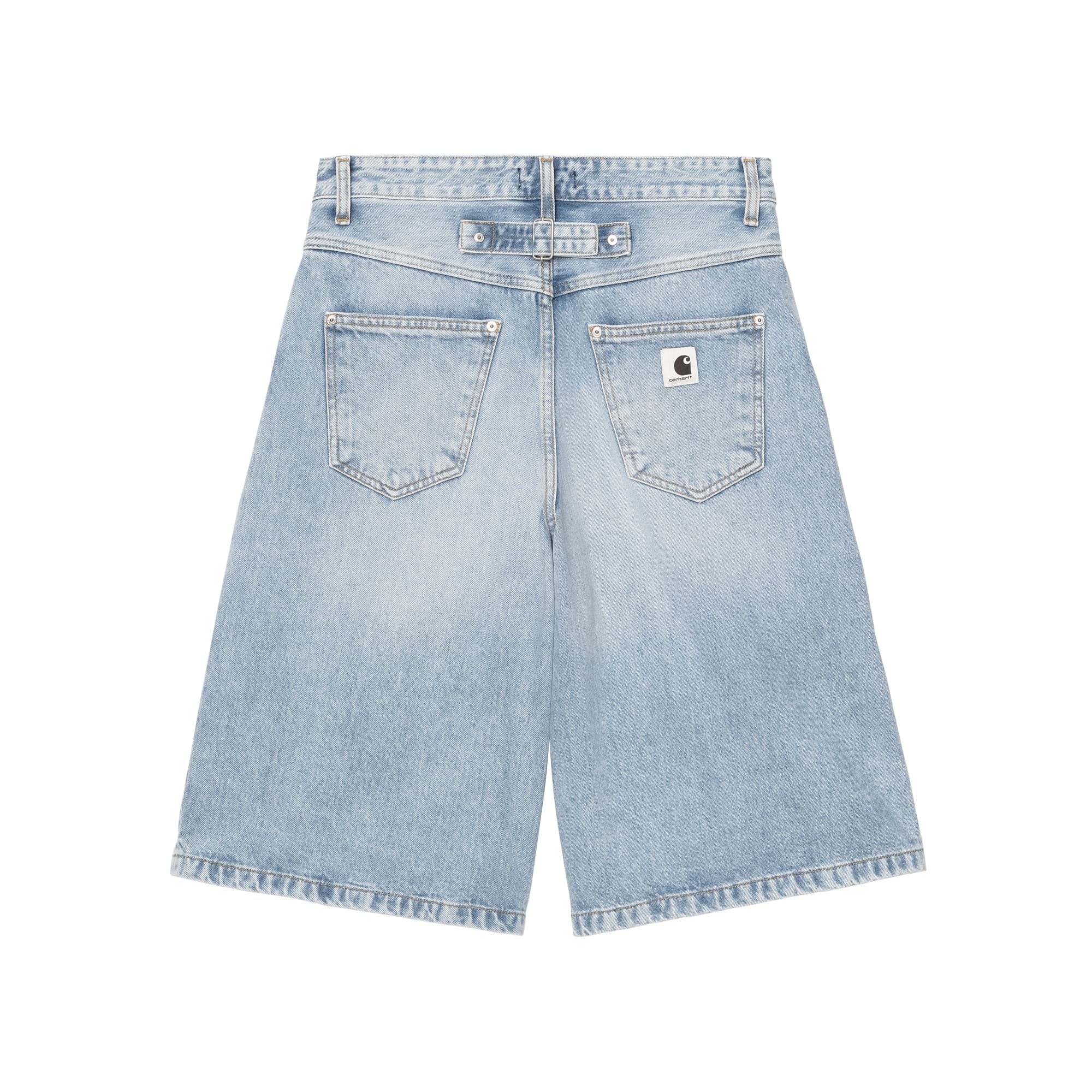 Carhartt WIP 'W' Belmont Short' - blue heavy worn bleached
