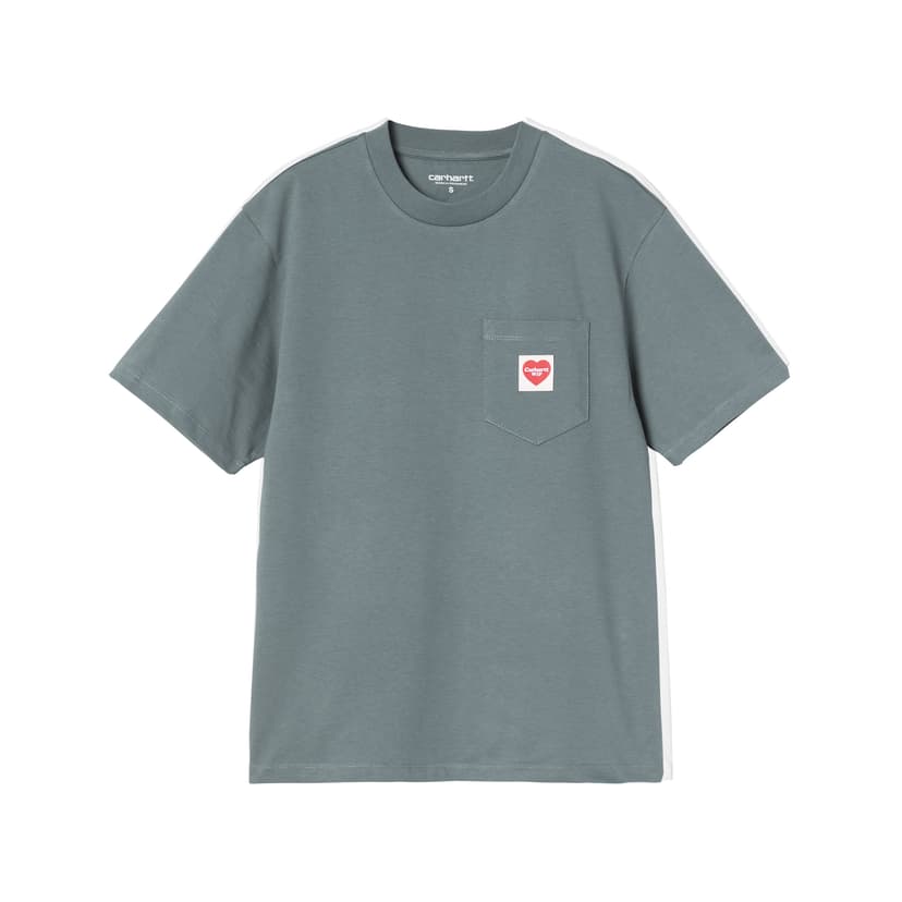 Carhartt WIP 'W' Pocket Heart T-Shirt' - cozy blue