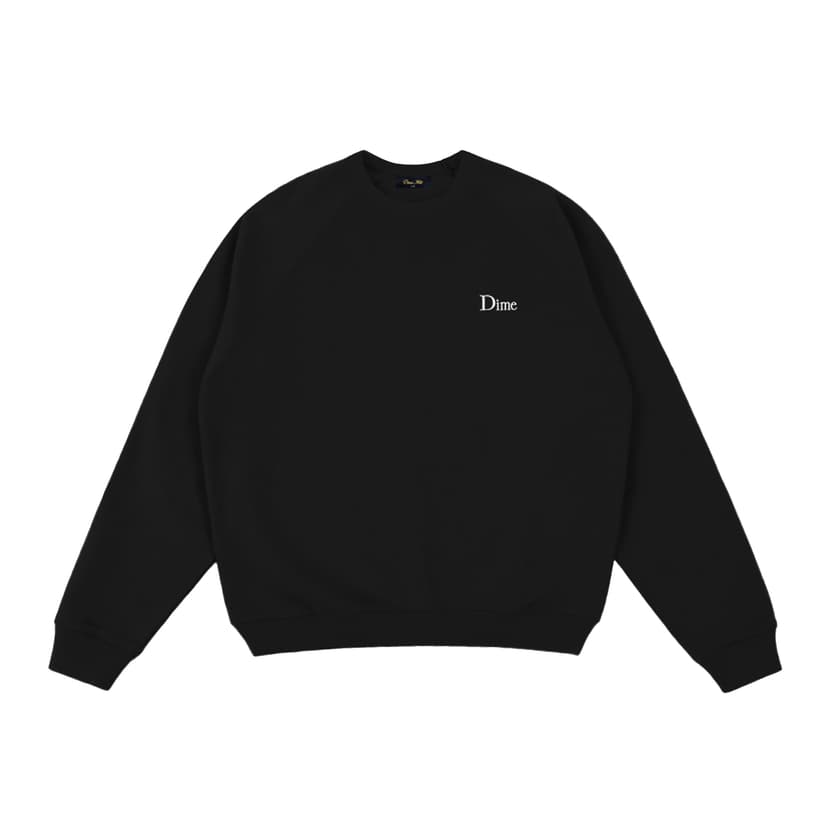 Dime Classic Small Logo Crew - black