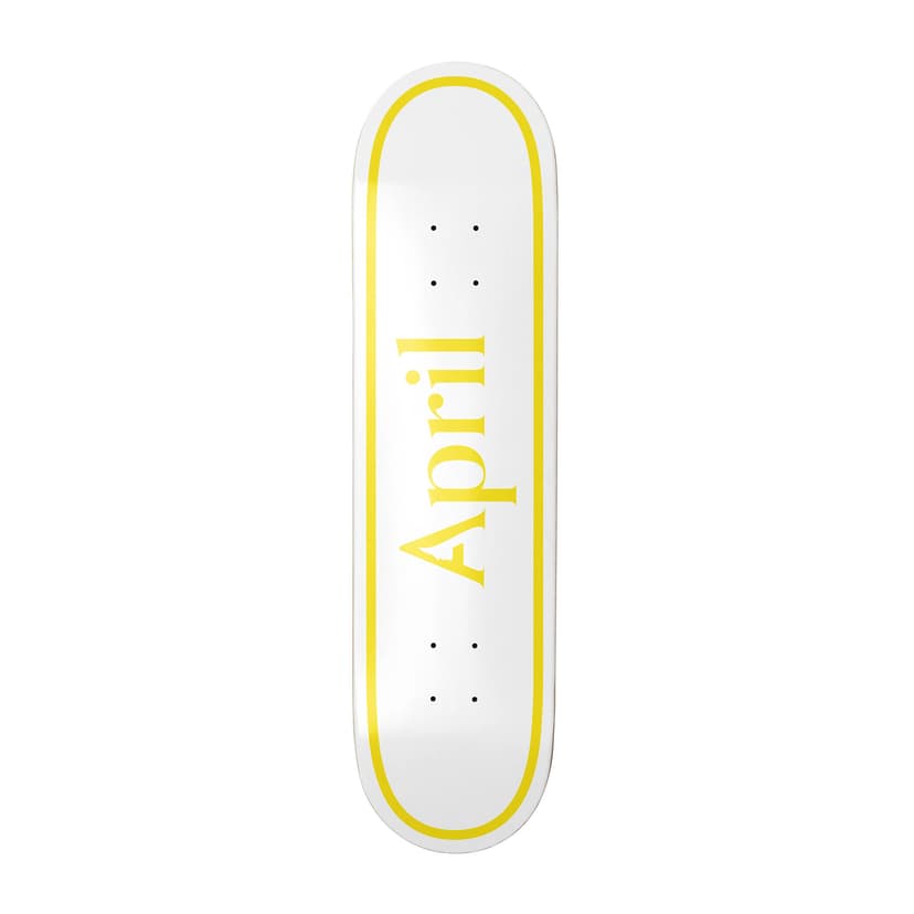 April Skateboards - Twin - April OG Logo - yellow/white 8,5"