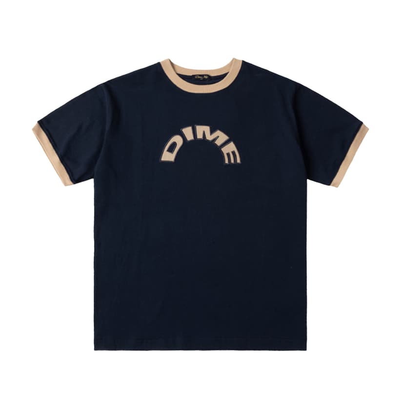 Dime MTL Arch Ringer T-Shirt - navy