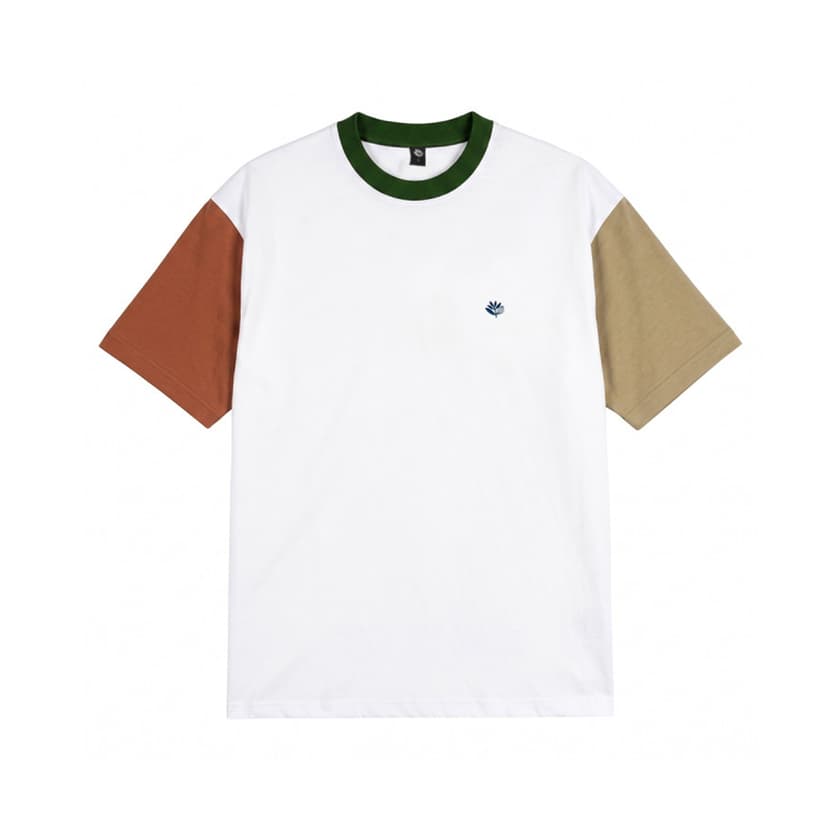 Magenta Panels Tee - white