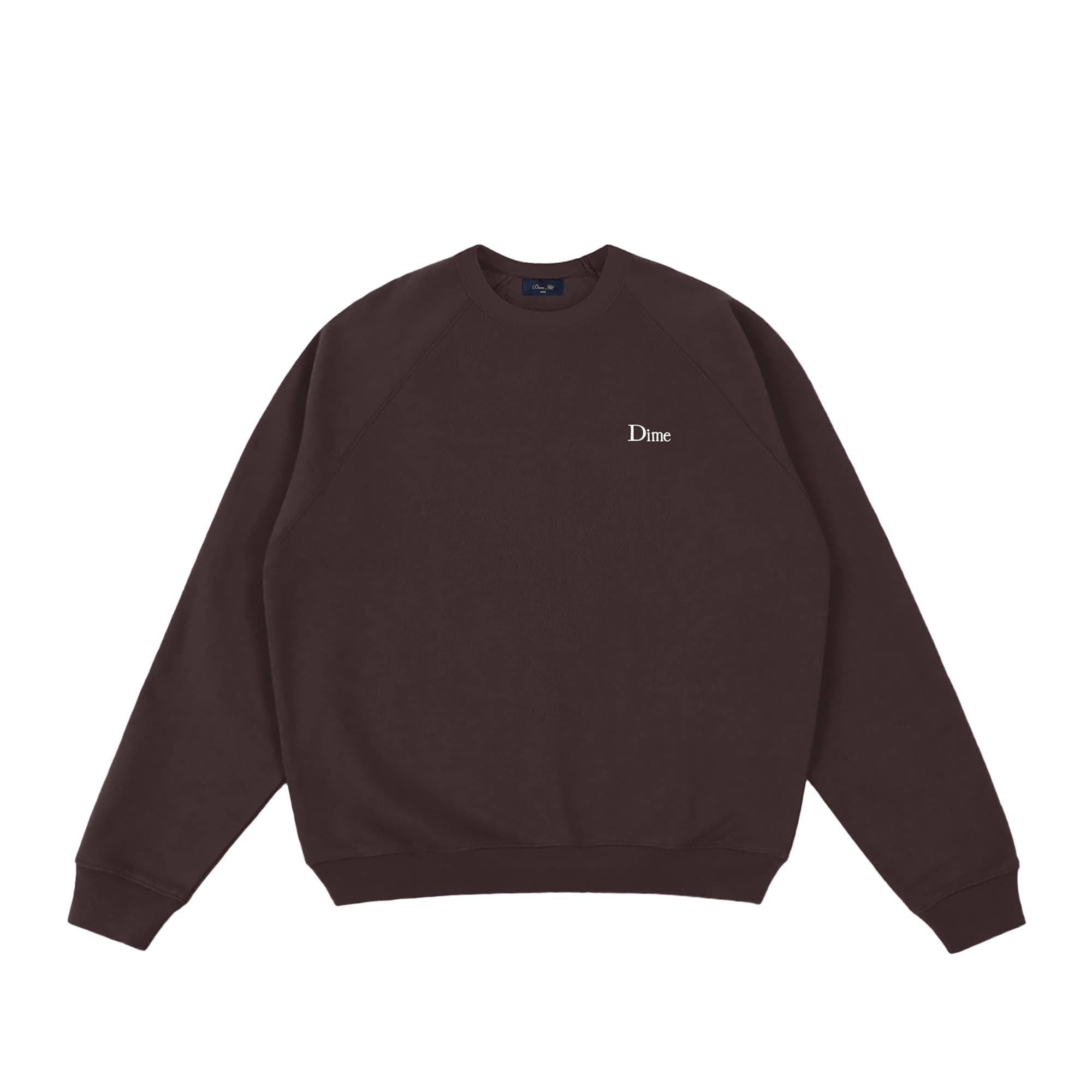 Dime MTL Classic Small Logo Crew - dark brown