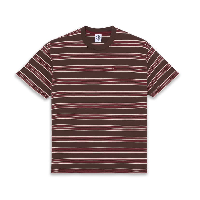 Polar Skate co. Stripe Tee - brown red