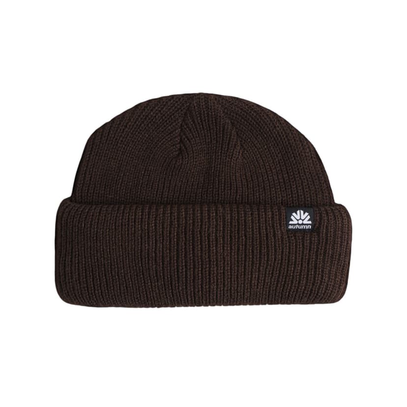 Autumn Double Roll Beanie - chocolate