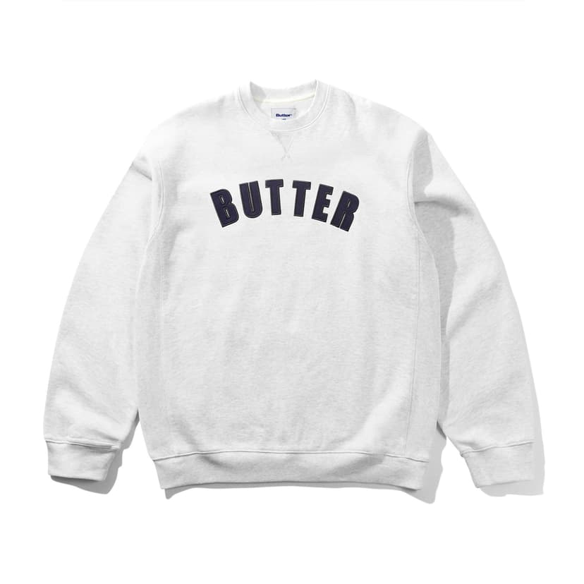 Buttergoods Arc Applique Crewneck - ash