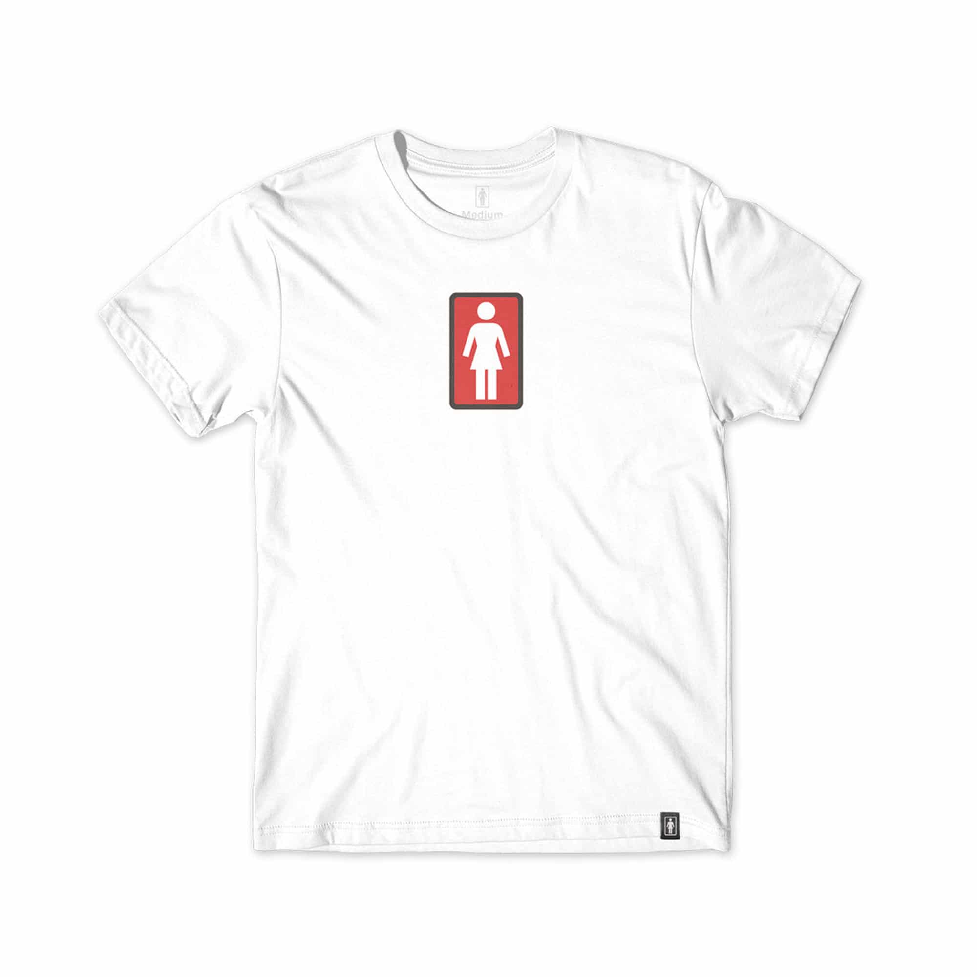 Girl Skateboards OG T-Shirt white/ red Comfort PlazeWP Classic - 
